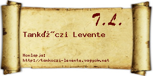 Tankóczi Levente névjegykártya