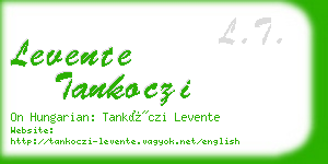 levente tankoczi business card